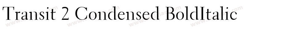 Transit 2 Condensed BoldItalic字体转换